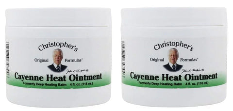 Christoper's Orginal Formulas Cayenne Heat Ointment 4 oz. (2 Pack) - Biosource Nutrition