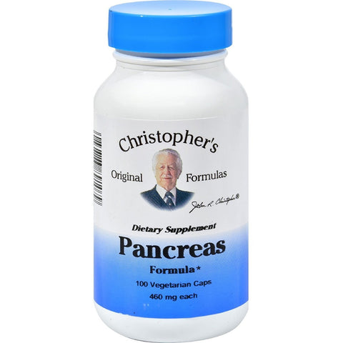Christopher's Original Formulas Pancreas Formula 100 Vegetarian Capsules - Biosource Nutrition