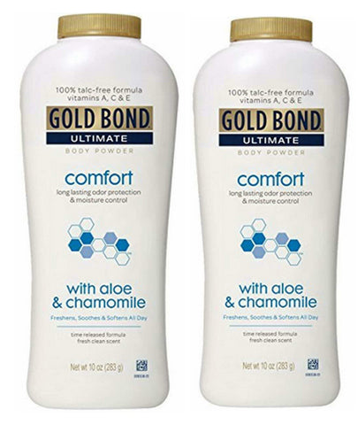 Gold Bond Ultimate Comfort Body Powder Fresh Clean 10 oz. (2 Pack) - Biosource Nutrition