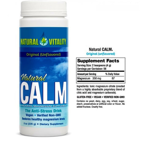 Natural Vitality Calm Original Unflavored 8 oz - Biosource Nutrition