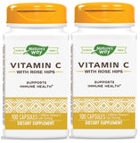Nature's Way Vitamin C 500 with Rose Hips 100 Capsules (2 Pack)