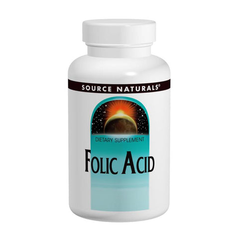 Source Naturals Folic Acid 800 mcg 500 Tablets - Biosource Nutrition